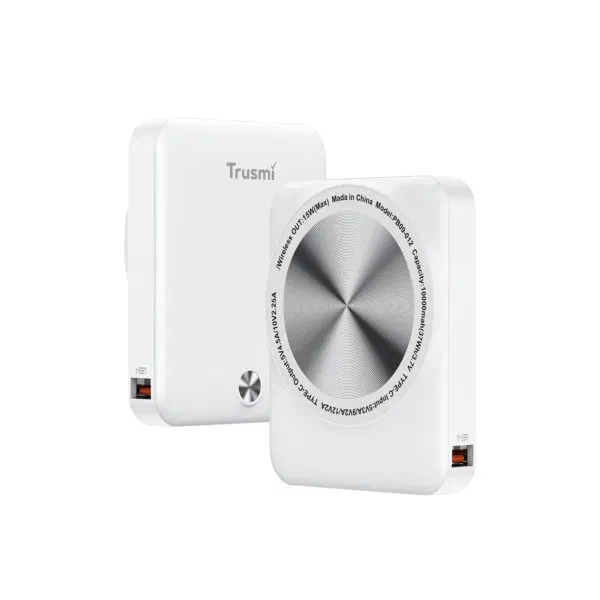 Trusmi PD22.5W ULTRA MINI MAGNATIC WIRELESS(15W) POWER BANK 10000mAh White PB09-012