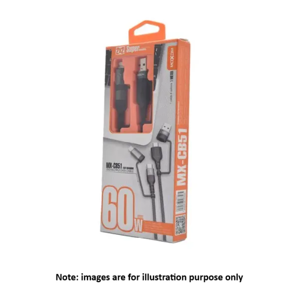 Moxom MX-CB51 Fast Charge 4 in 1 Charging Cable