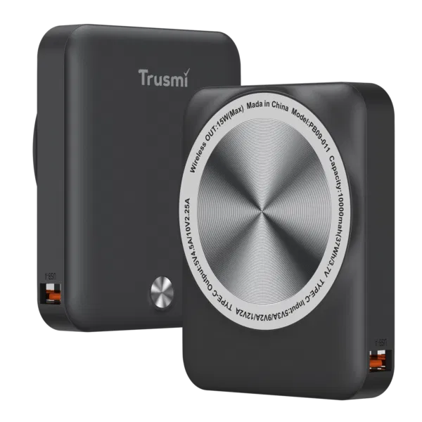 Trusmi PD22.5W ULTRA MINI MAGNATIC WIRELESS(15W) POWER BANK 10000mAh Black PB09-011