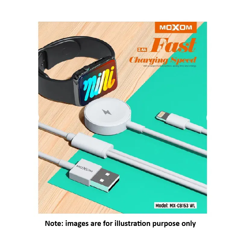 Moxom MX-CB153 WL USB-A to 2 in 1 Apple Watch Charger