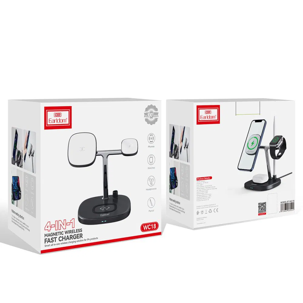 Earldom ET-WC18 4 in 1 Magnetic Wireless Fast Charger