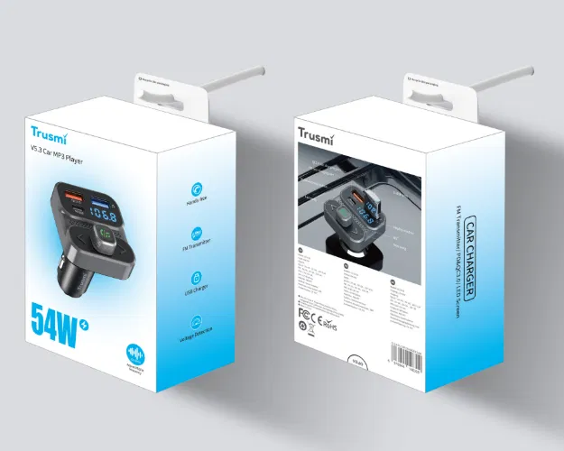 TRUSMI 54W A+C Car Charger and FM Transmitter CC10-01