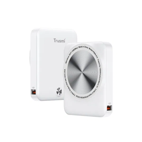 Trusmi PD22.5W ULTRA MINI MAGNATIC WIRELESS(15W) POWER BANK 10000mAh White PB09-012