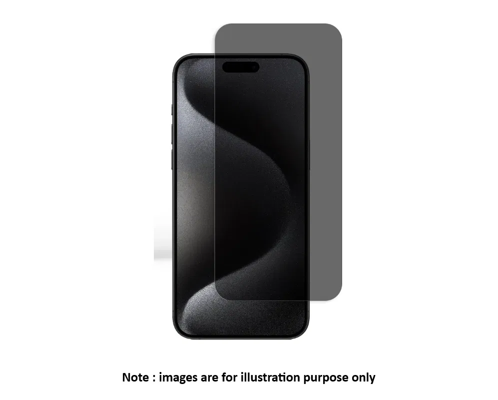 iPhone 16 Plus Full 5D Privacy Glass Protector Black