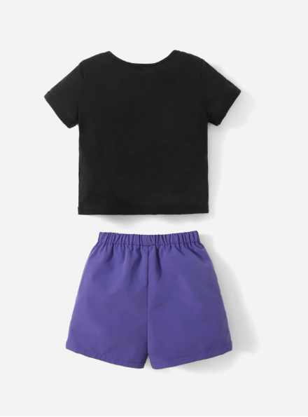 Baby Boy Car and Tropical Print Top & Shorts Set Carousel 1