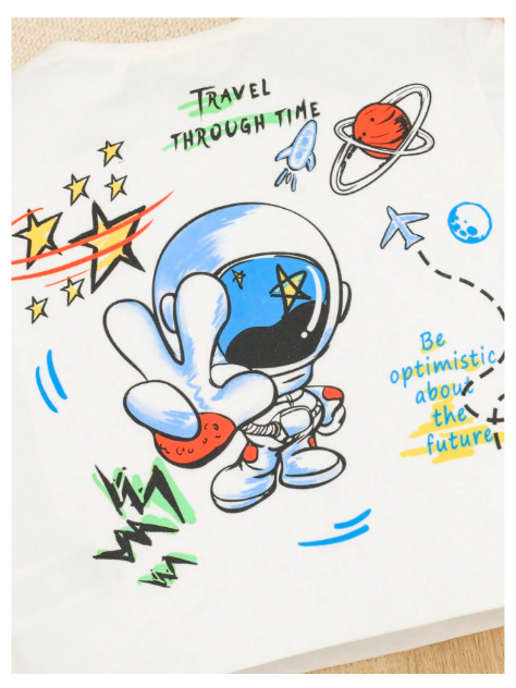 Baby Boy Cartoon & Slogan Graphic Tee Carousel 1