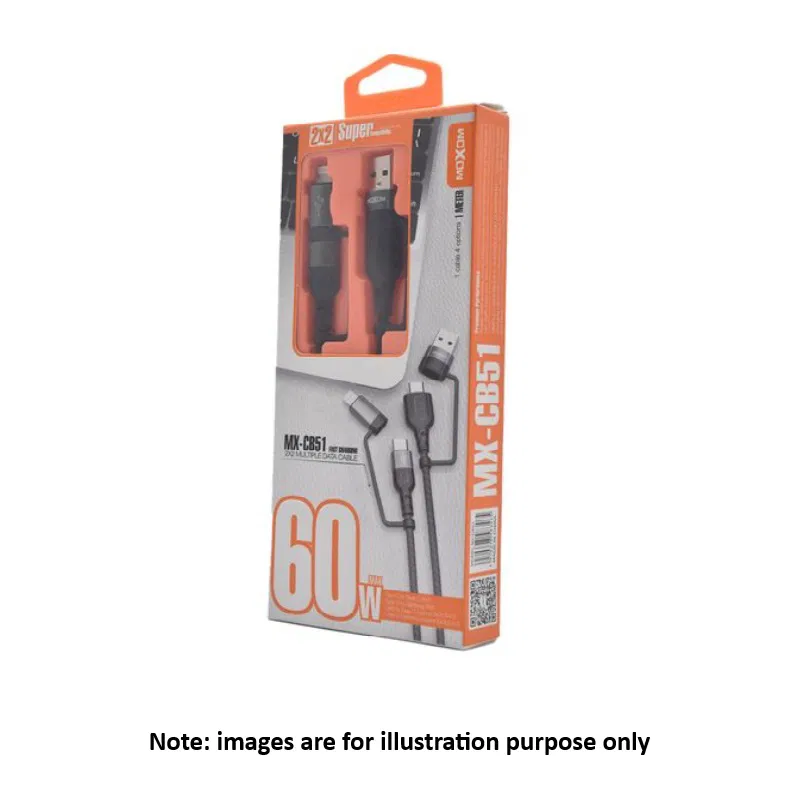 Moxom MX-CB51 Fast Charge 4 in 1 Charging Cable