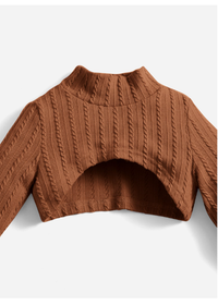  Baby Girl Textured Tank Dress & Mock Neck High Low Pullover Carousel 2