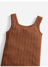  Baby Girl Textured Tank Dress & Mock Neck High Low Pullover Carousel 3