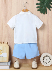 Baby Boy Letter Graphic Hoodie & Sweatpants Carousel 1